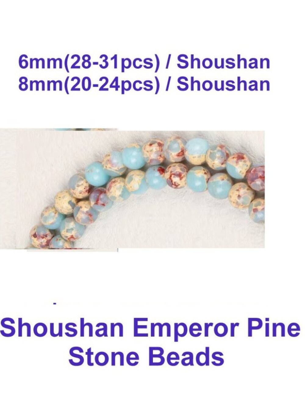 Vibrant Emperor Pine Stone Beads  Shoushan